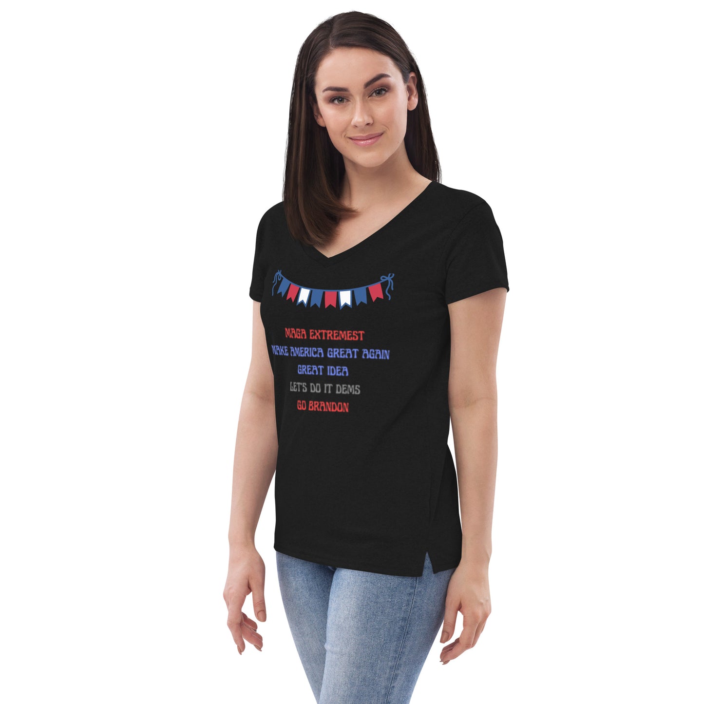 Women’s recycled v-neck t-shirt