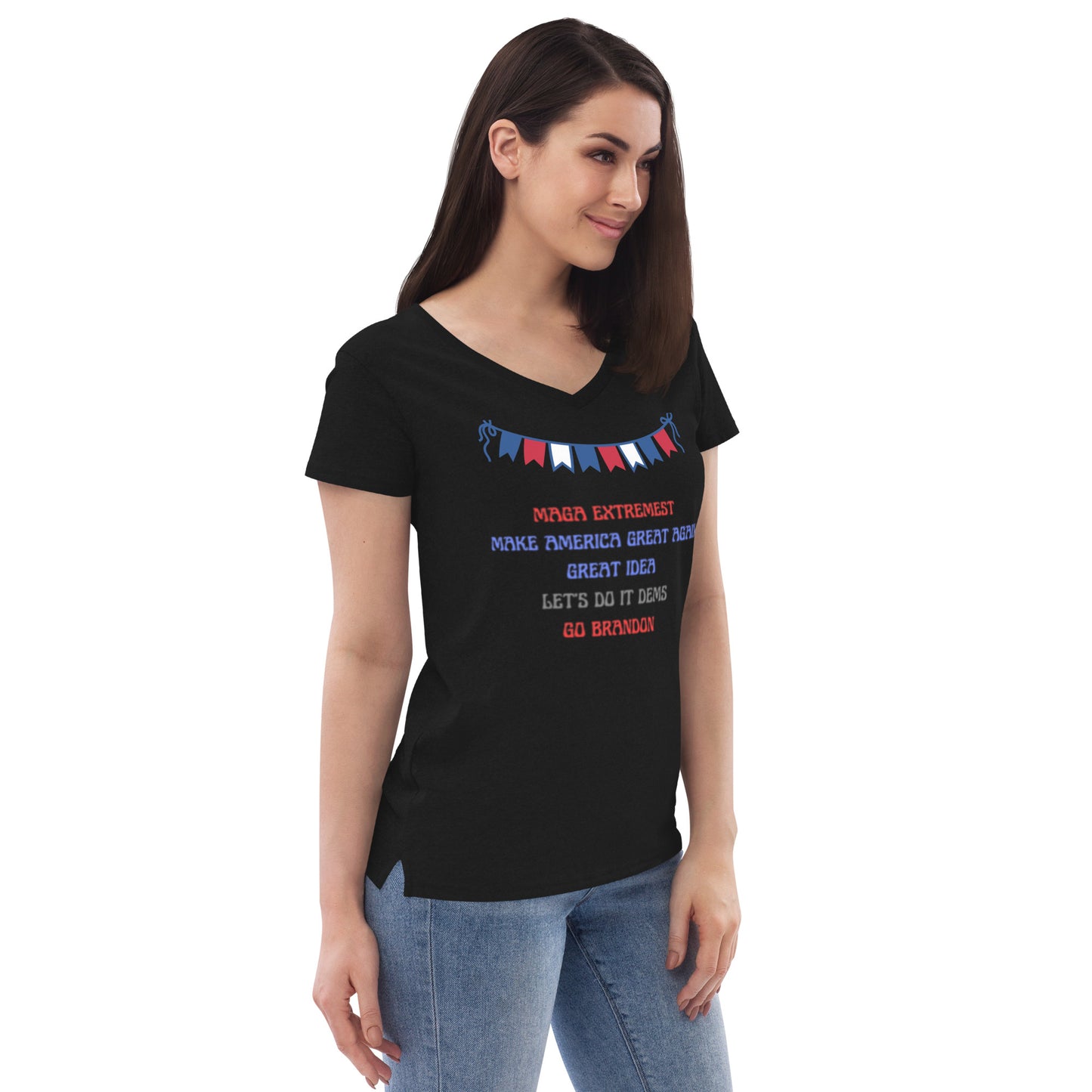 Women’s recycled v-neck t-shirt