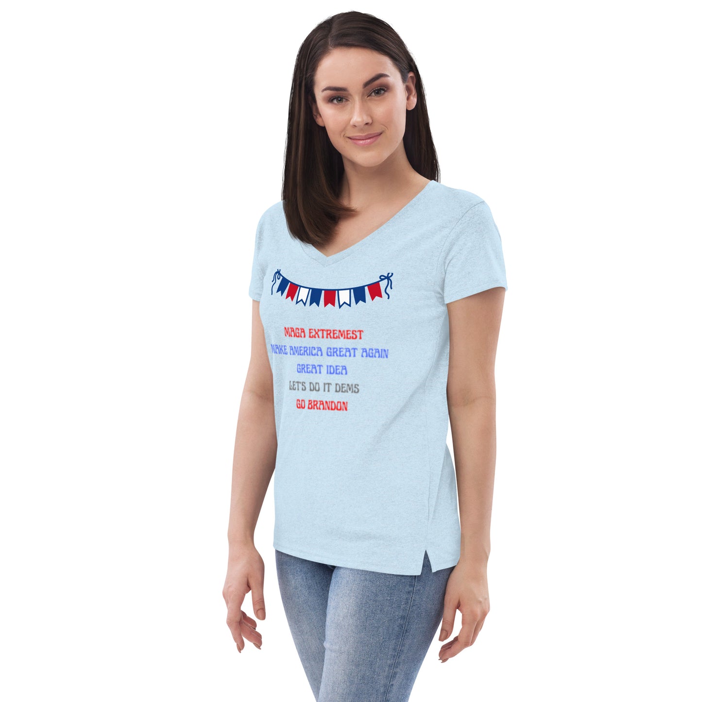 Women’s recycled v-neck t-shirt