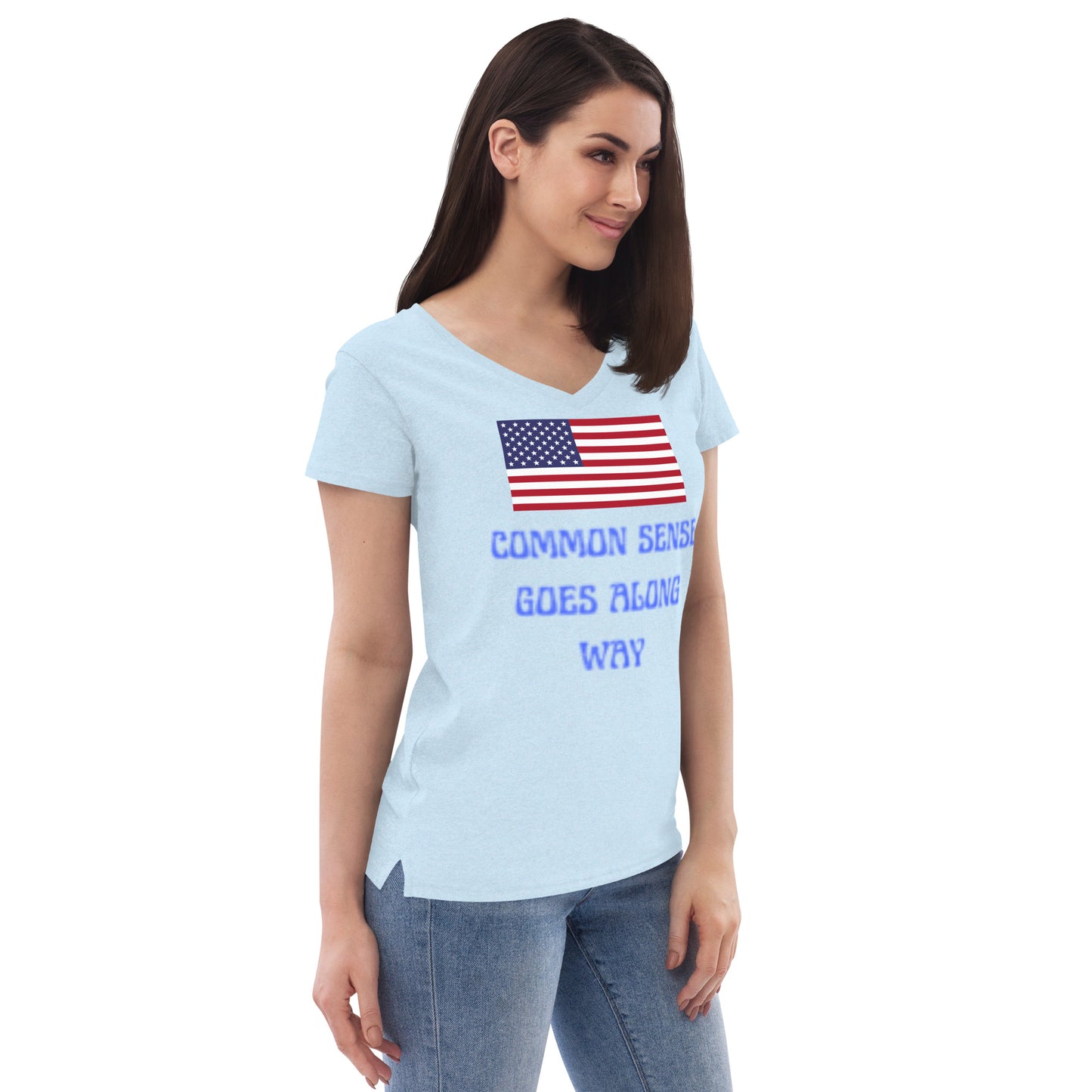 Women’s recycled v-neck t-shirt