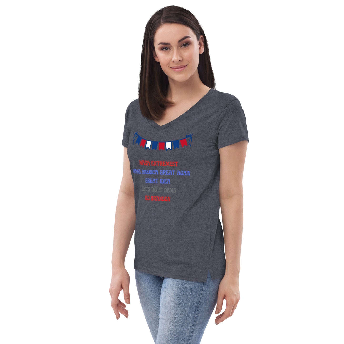 Women’s recycled v-neck t-shirt