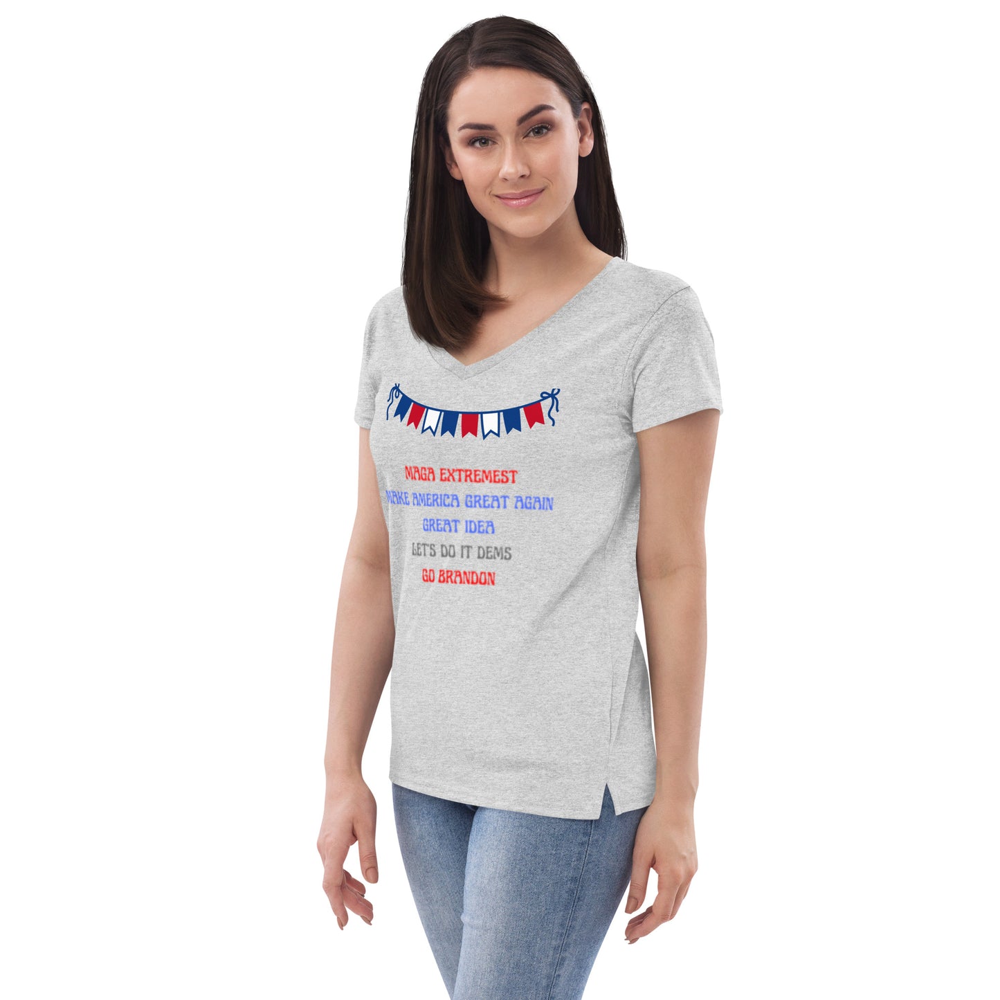 Women’s recycled v-neck t-shirt